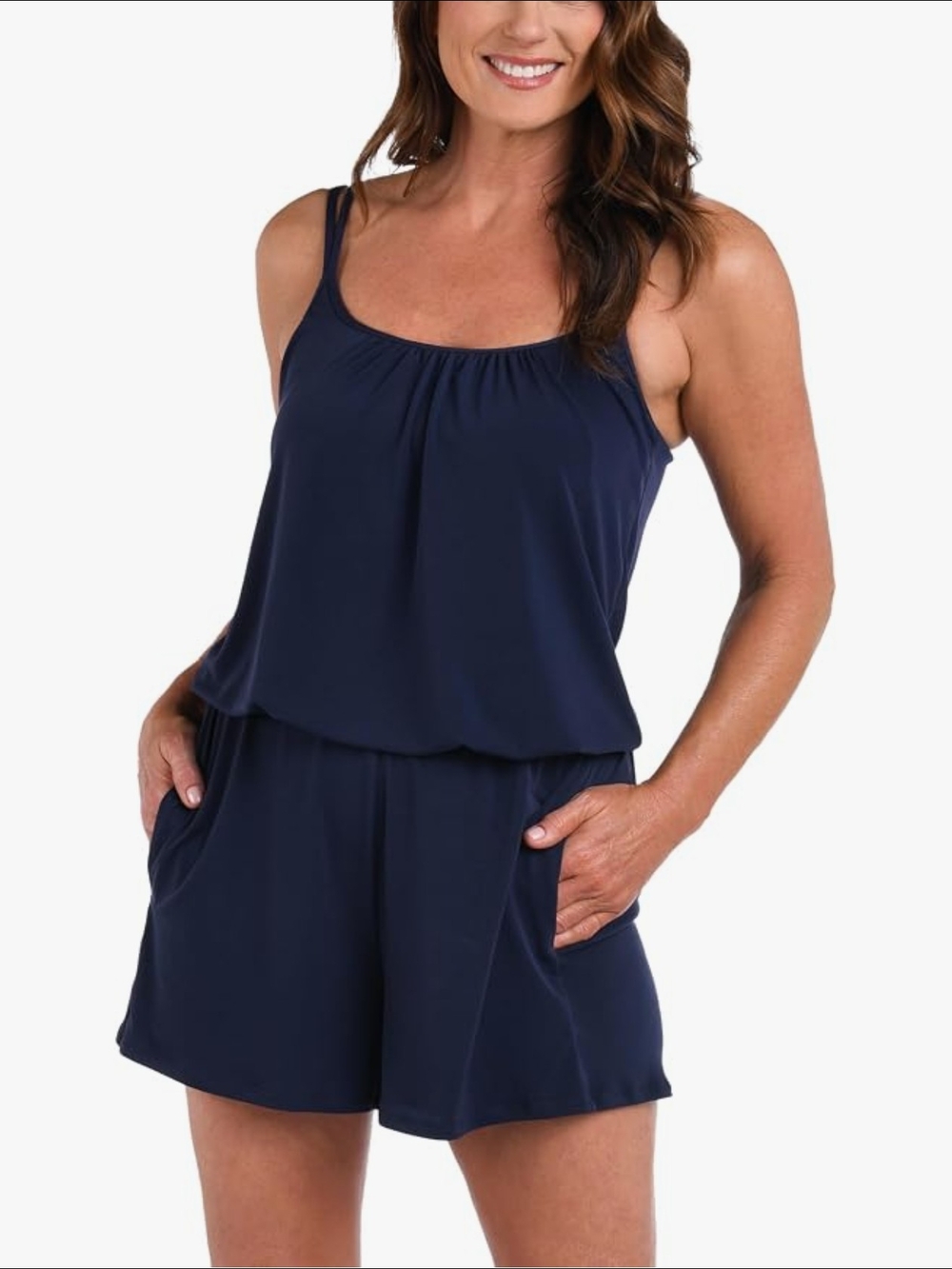 Maxine of Hollywood Romper One Piece Swimsuit